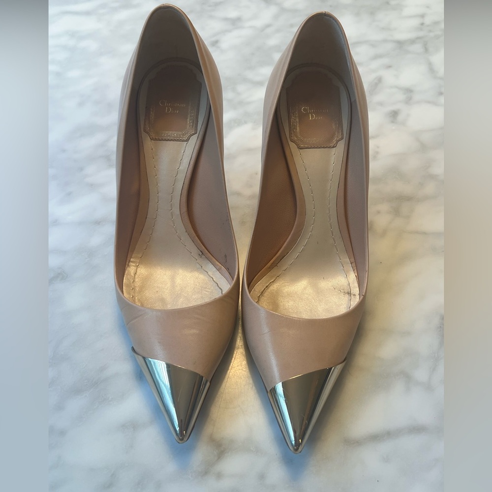 DIOR Metal Point Pump Nude 8